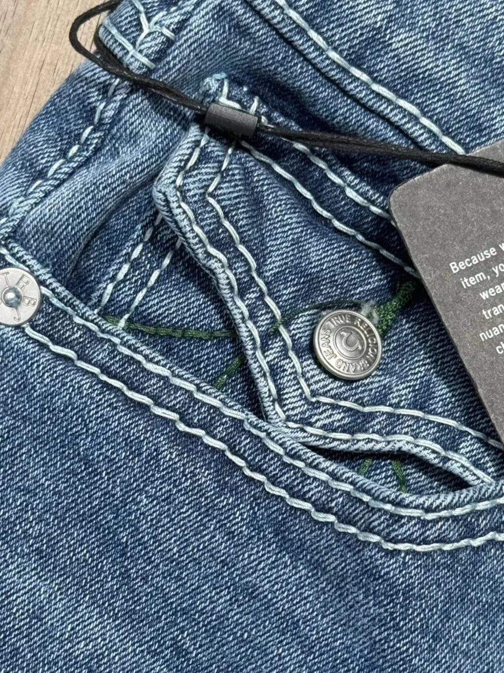 True Religion Ricky Big T Flap Jeans 30x34 Y2K Relaxed Streetwear NWT 3869